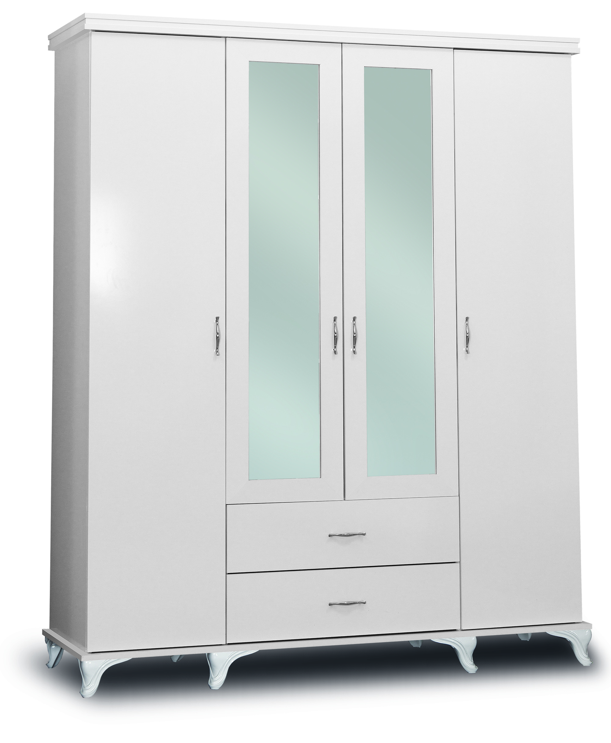 ZİRVE 4 LÜ GARDOLAP BEYAZ